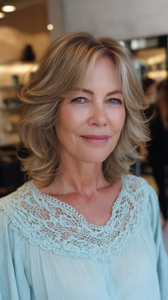 Soft Layered Shoulder-Length Cut with Gentle Waves