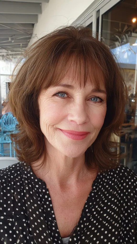 Soft Shoulder-Length Feathered Cut with Wispy Micro Bangs