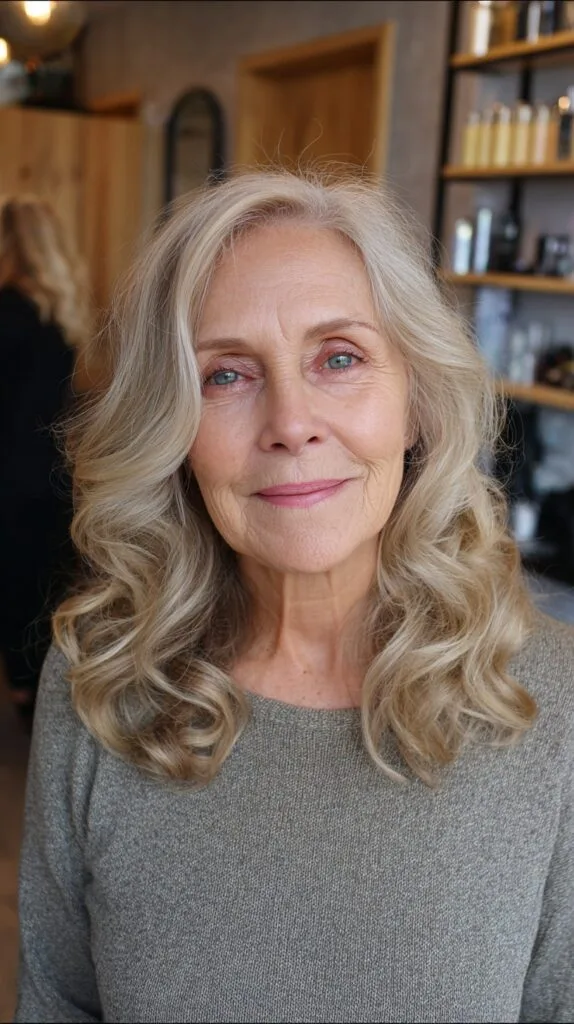 Soft Silver Waves with Seamless Layers