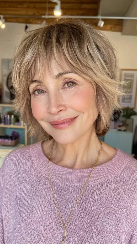 Soft Textured Wolfcut with Subtle Highlights