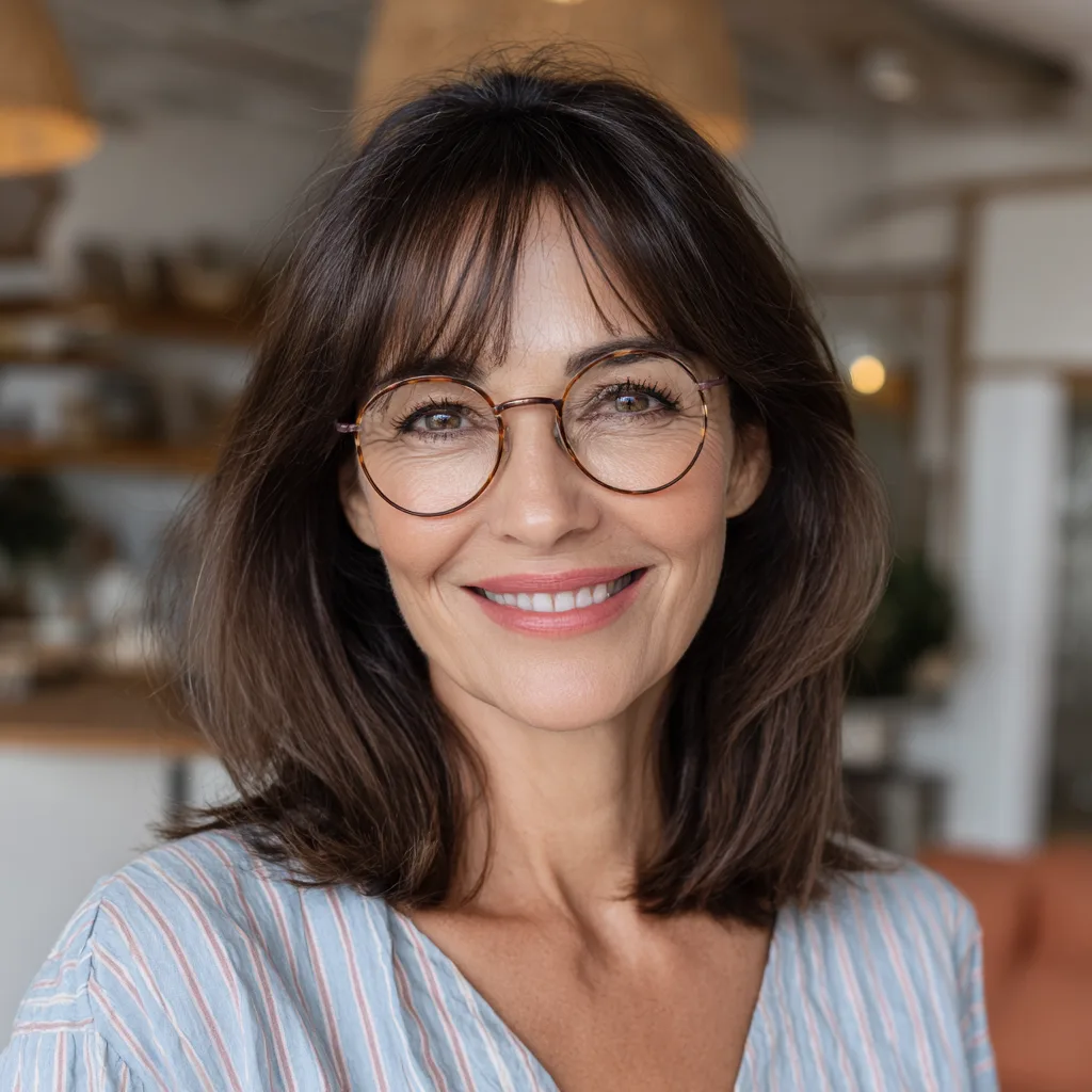 Softly Layered Long Bob with Birkin Bangs