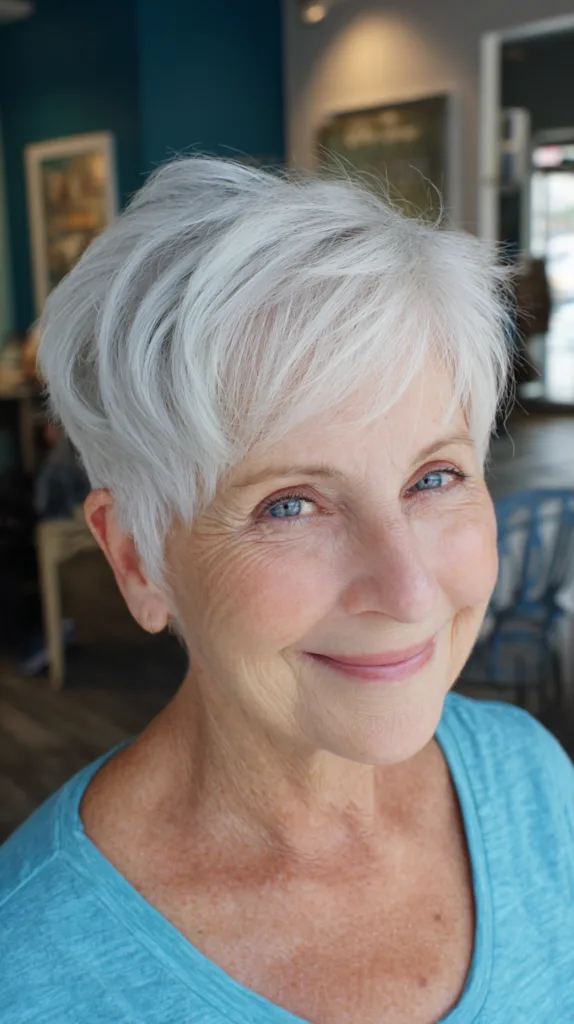 Softly Layered Pixie Cut for Fine Hair