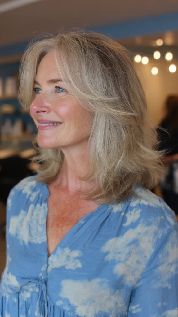 Softly Layered Shoulder-Length Cut with Face-Framing Highlights