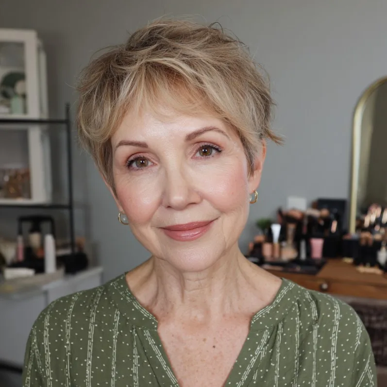 Softly Textured Pixie Cut with Subtle Layers