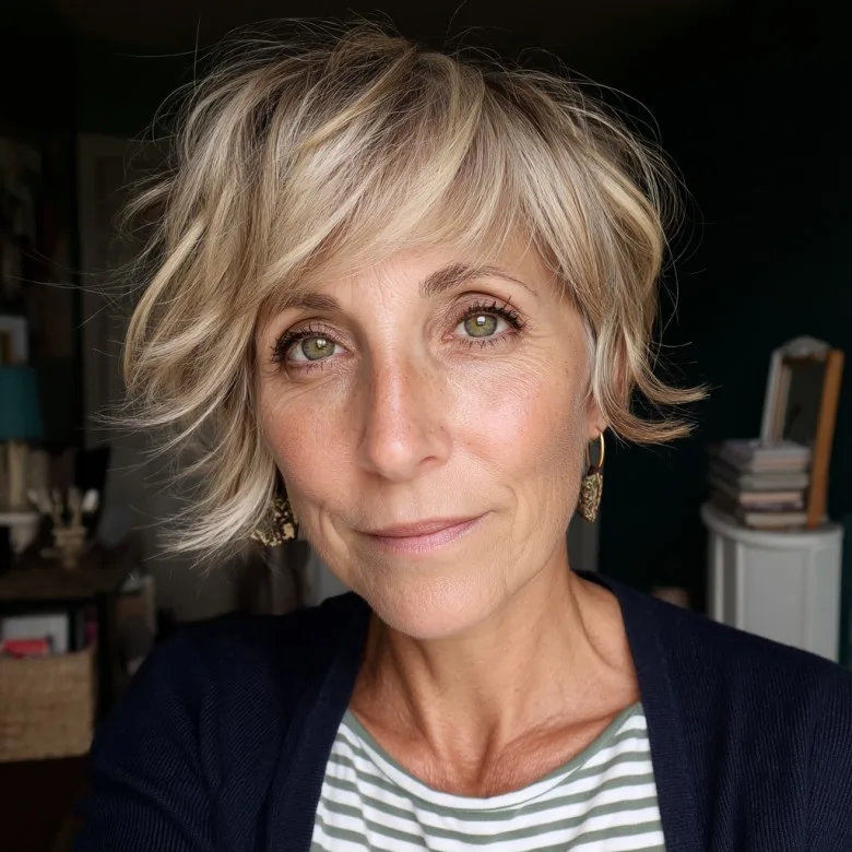 Softly Textured Short Cut with Subtle Highlights