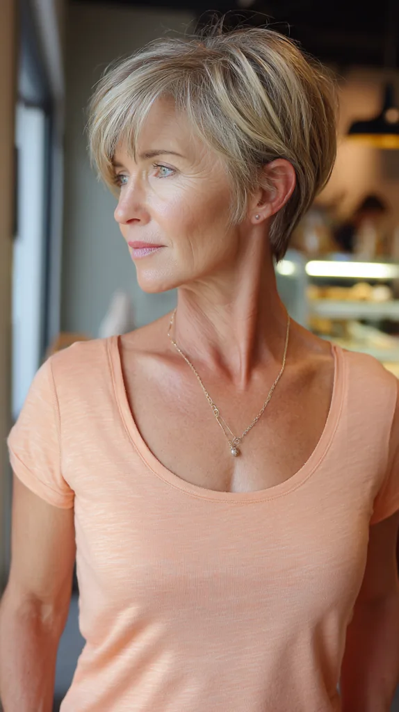 Softly Textured Short Cut with Wispy Bangs
