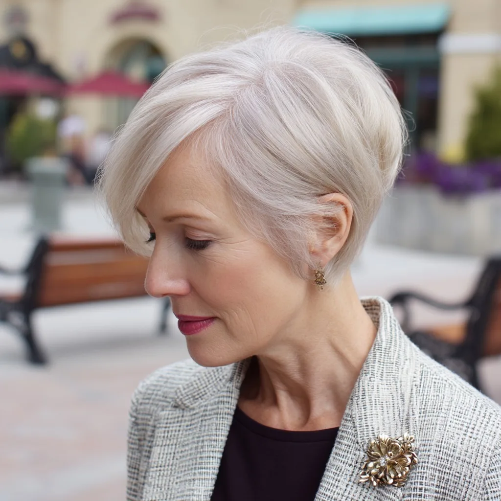 Softly Textured Silver Pixie Bob