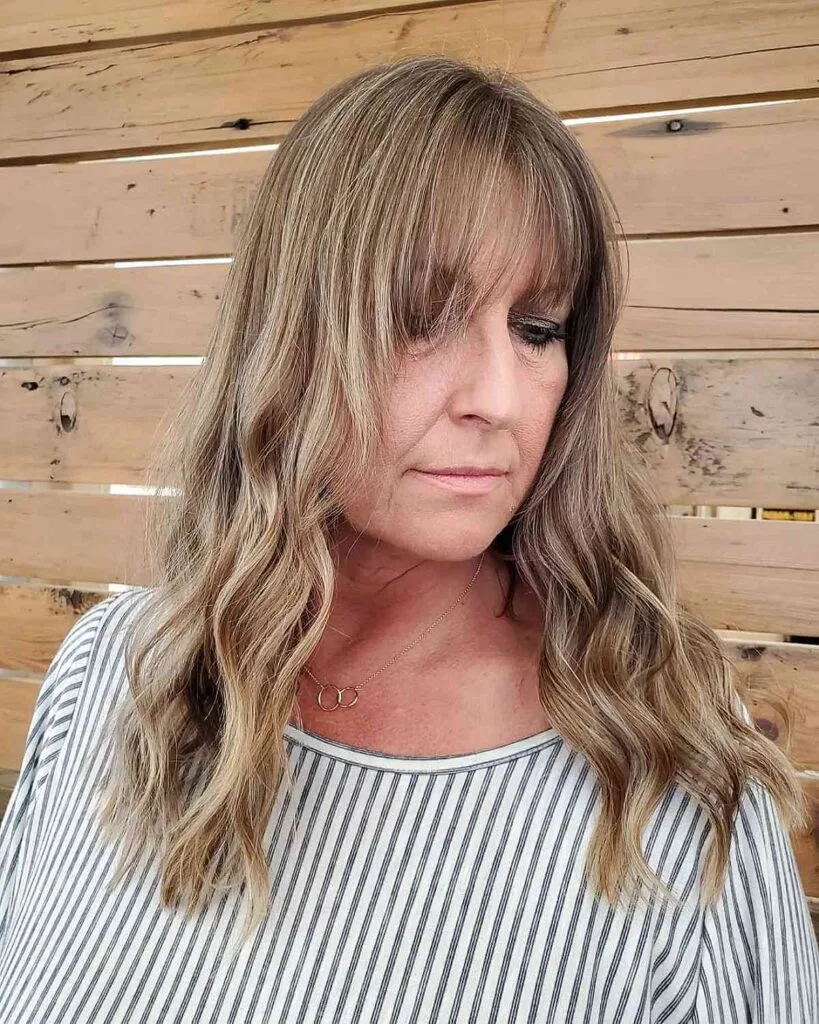 Stunning Long Hairstyle for Older Women Over 60