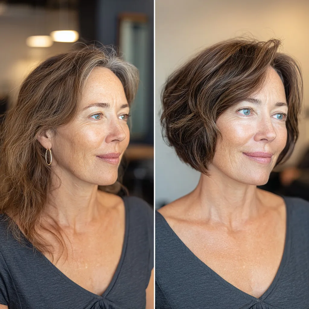 Stylish Angular Bob with Subtle Textured Layers