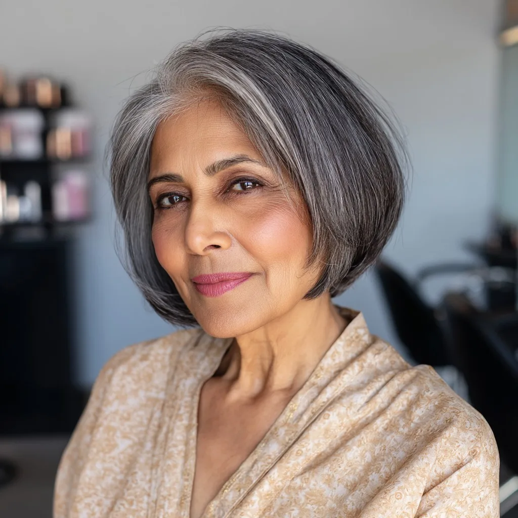 Stylish Layered Bob with Subtle Volume