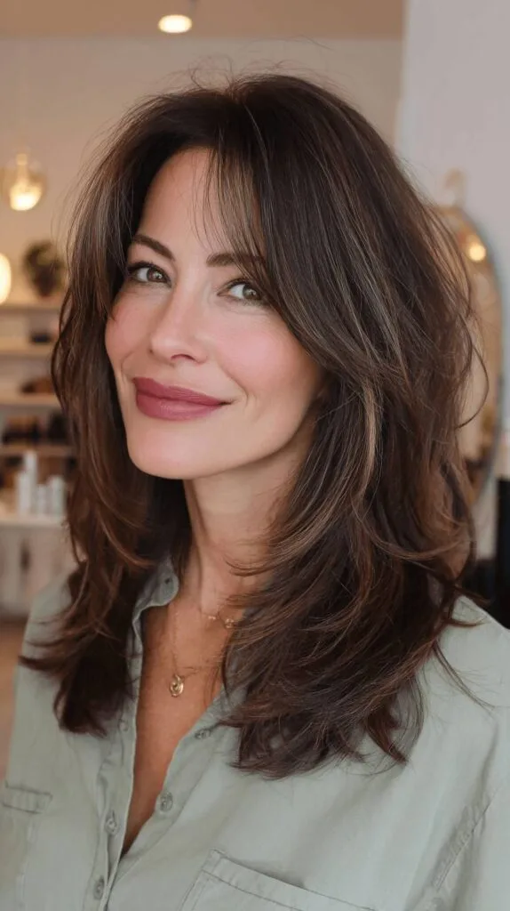 Stylish Long Layered Cut with Flattering Face-Framing Layers