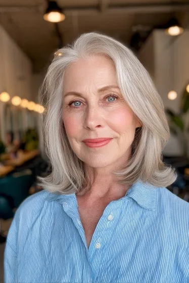 Stylish Soft Long Bob with Gentle Layers