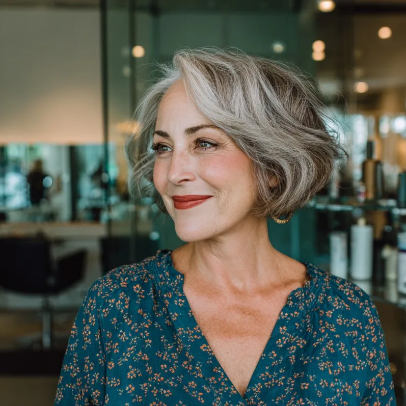 Stylish Softly Textured Bob with Subtle Waves