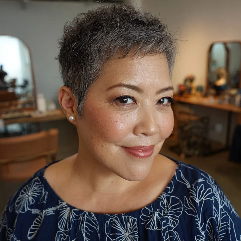 Stylish Softly Textured Pixie Cut