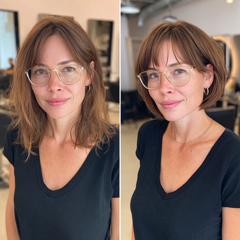 Stylish Textured Bob with Birkin Bangs