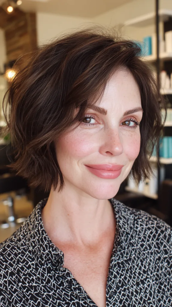 Stylish Textured Bob with Natural Waves