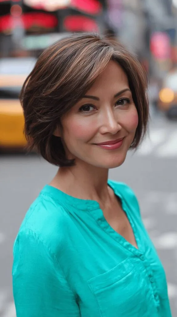 Stylish Textured Bob with Subtle Highlights