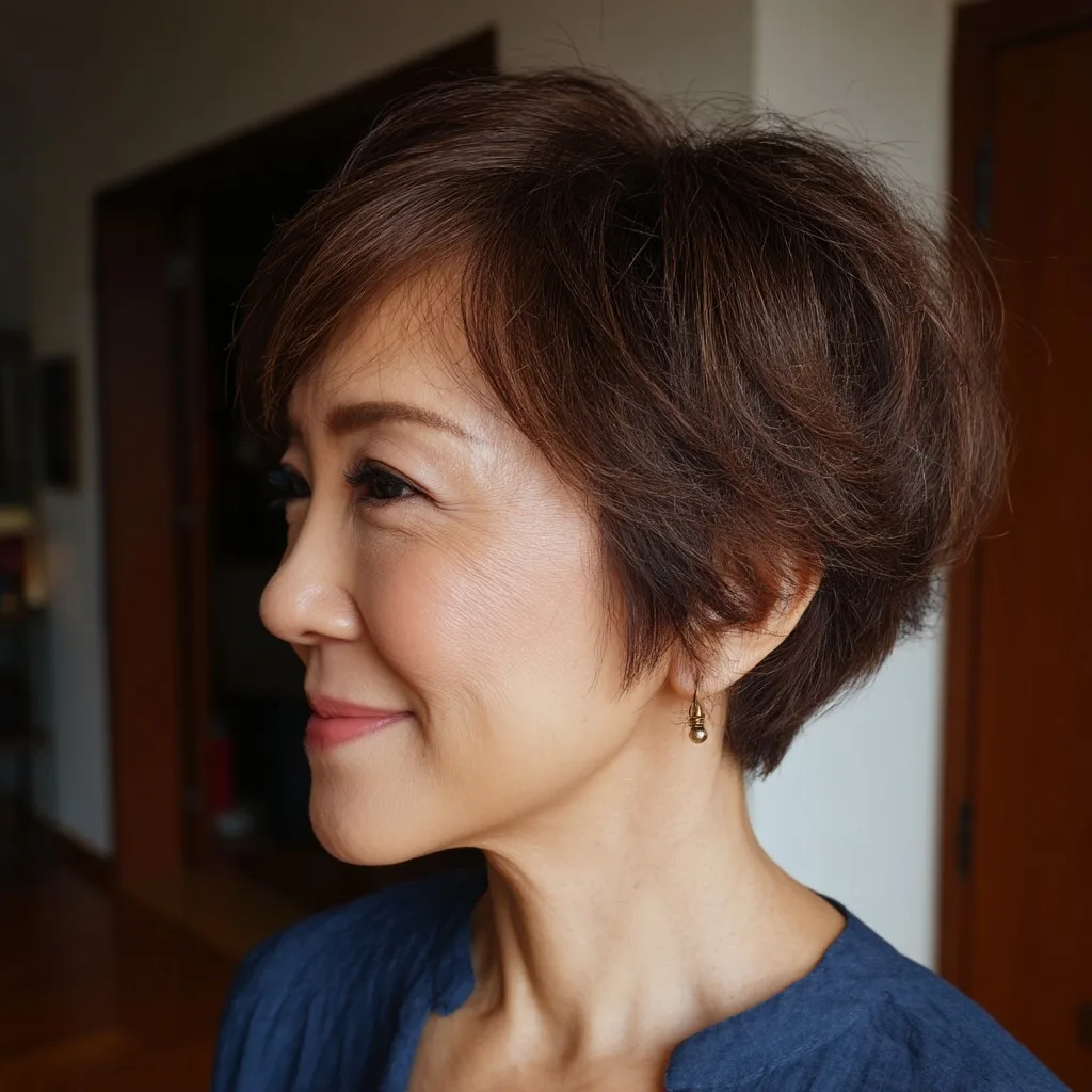Stylish Textured Pixie Bob with Subtle Volume
