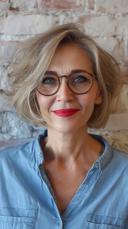 Stylish Textured Short Bob with Flipped Ends