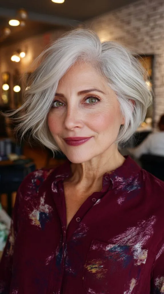 Stylish Textured Wavy Bob with Soft Layers