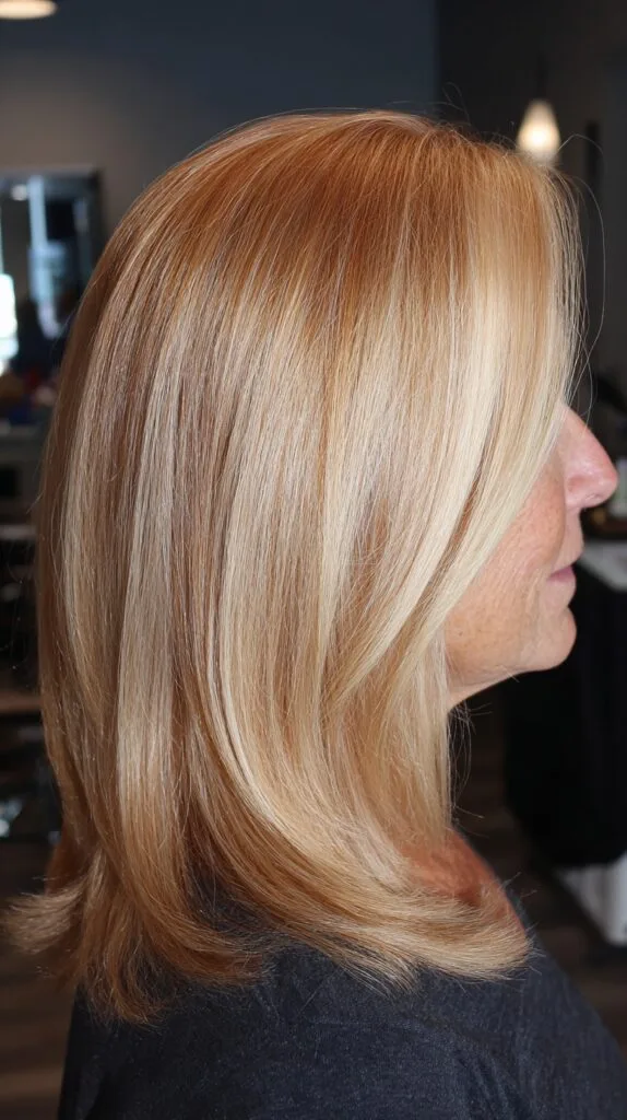 Subtly Layered Mid-Length Blonde