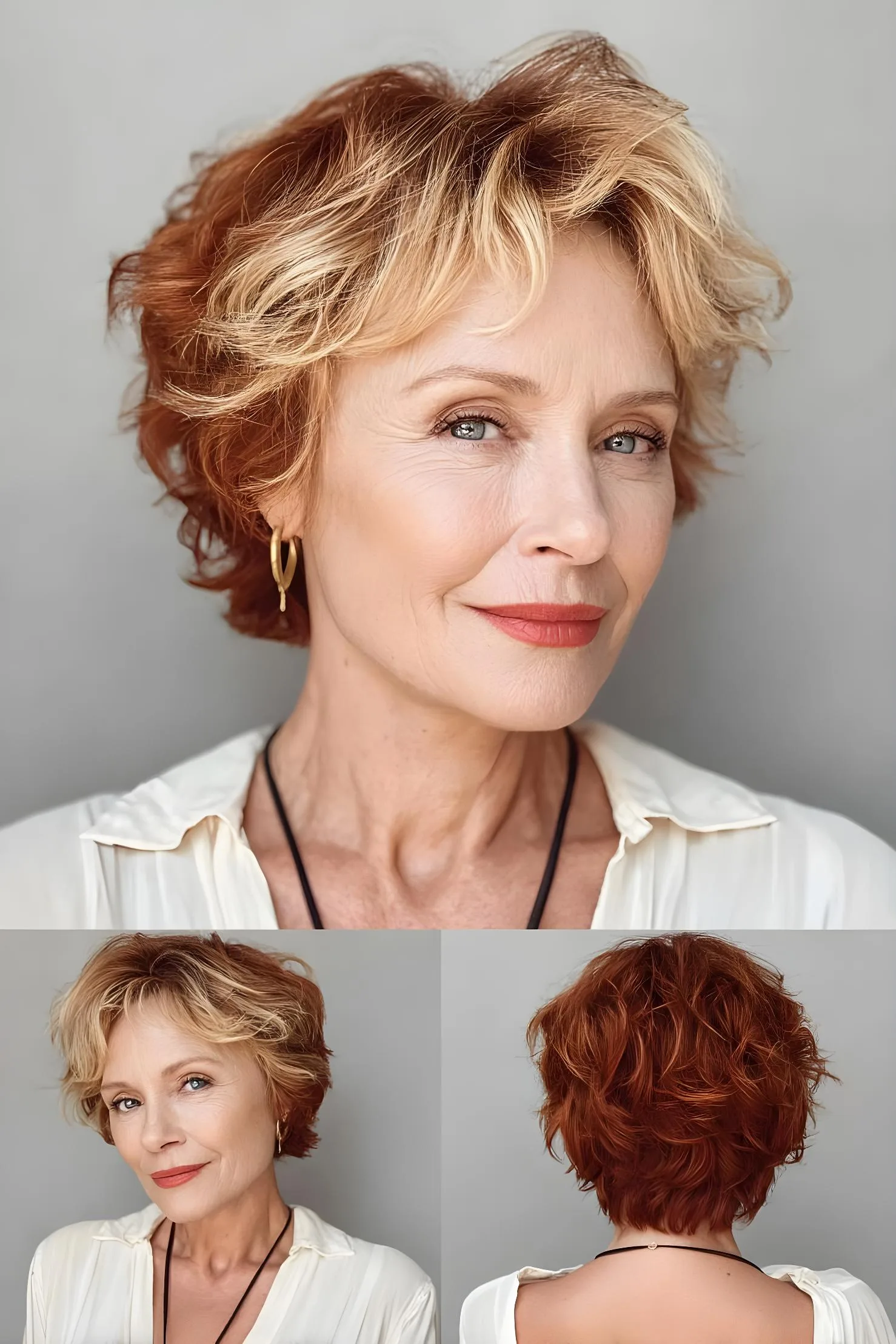 Sunlit Copper Wavy Bob