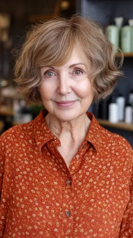 Textured Bouncy Bob with Soft Curls