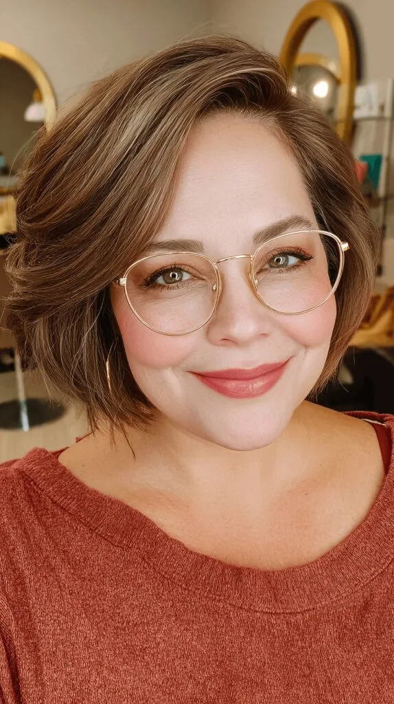 Textured Caramel Bob with Soft Volume