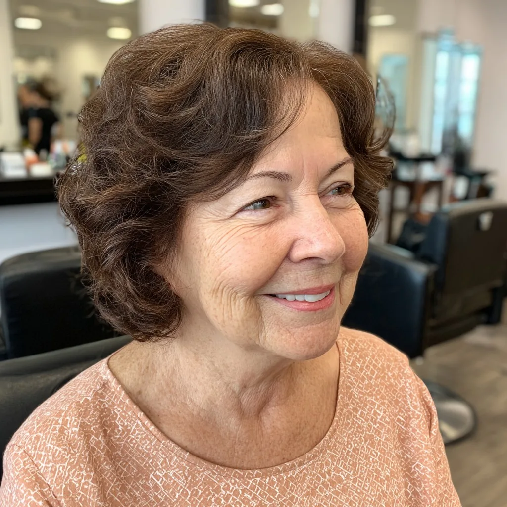 Textured Curly Bob with Soft Volume