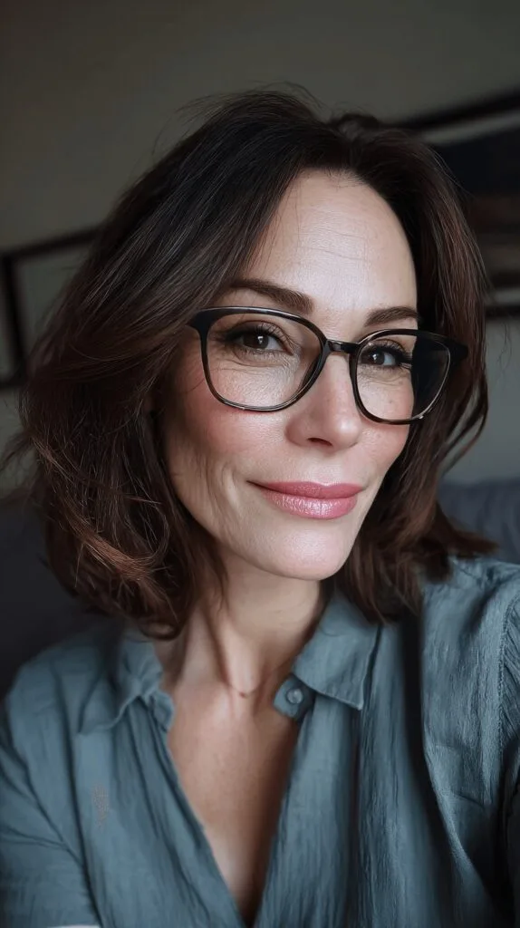 Textured Dark Chocolate Bob with Soft Movement