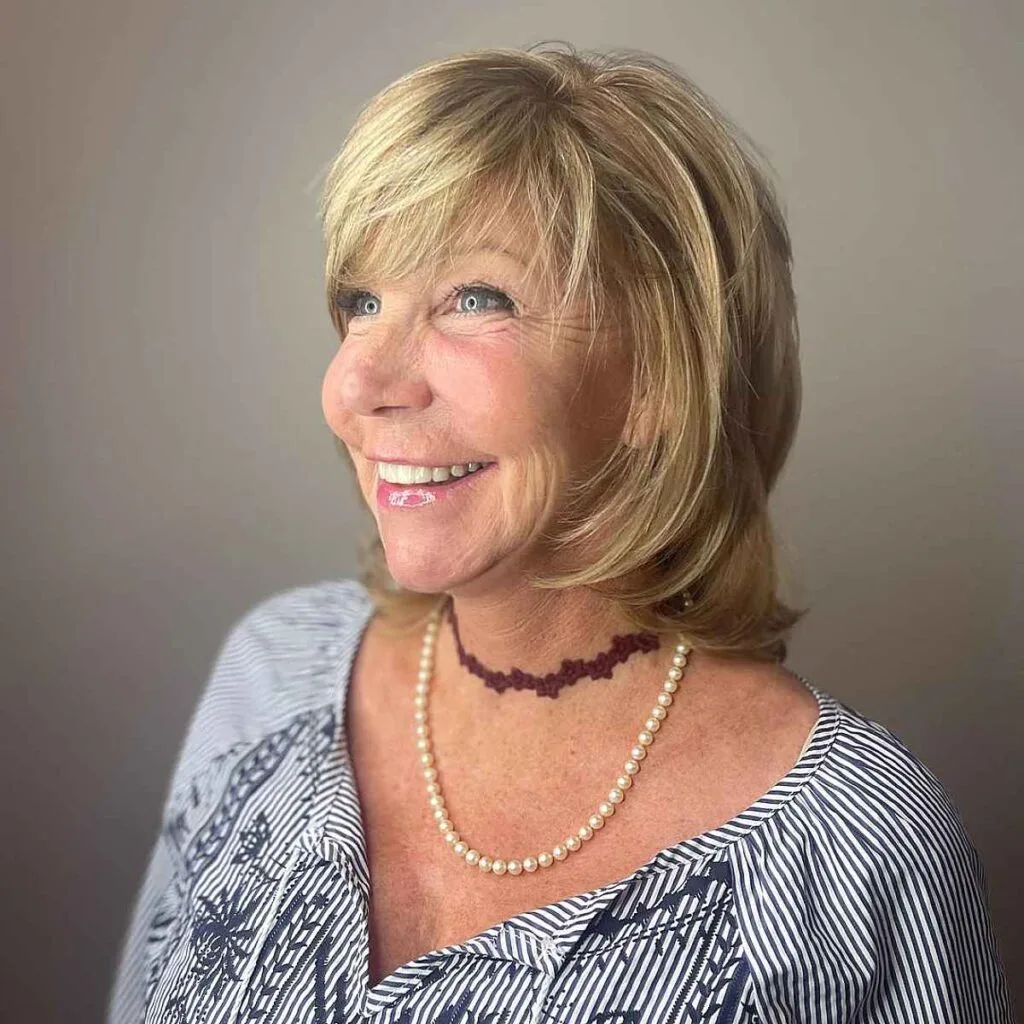 Textured Face-Framing Cut Featuring Bangs