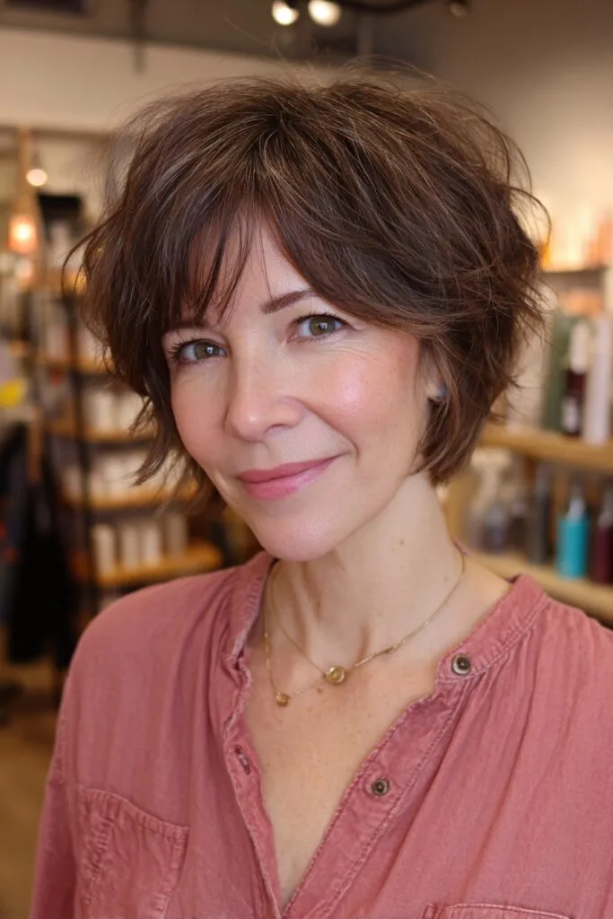 Textured Layered Bob with Soft Movement
