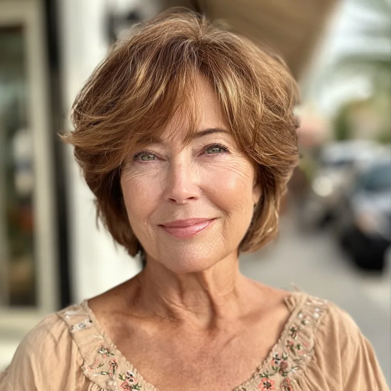 Textured Layered Bob with Soft Waves