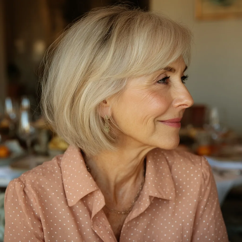 Textured Layered Bob with Subtle Volume
