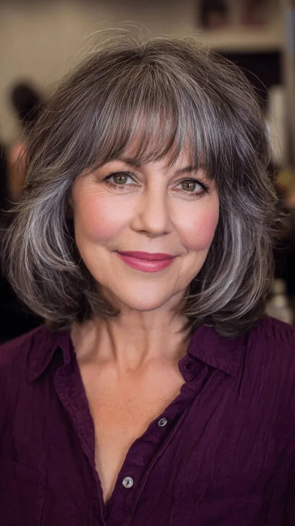 Textured Layered Cut with Soft Fringed Bangs