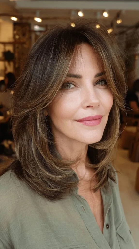 Textured Layered Cut with Warm Highlights