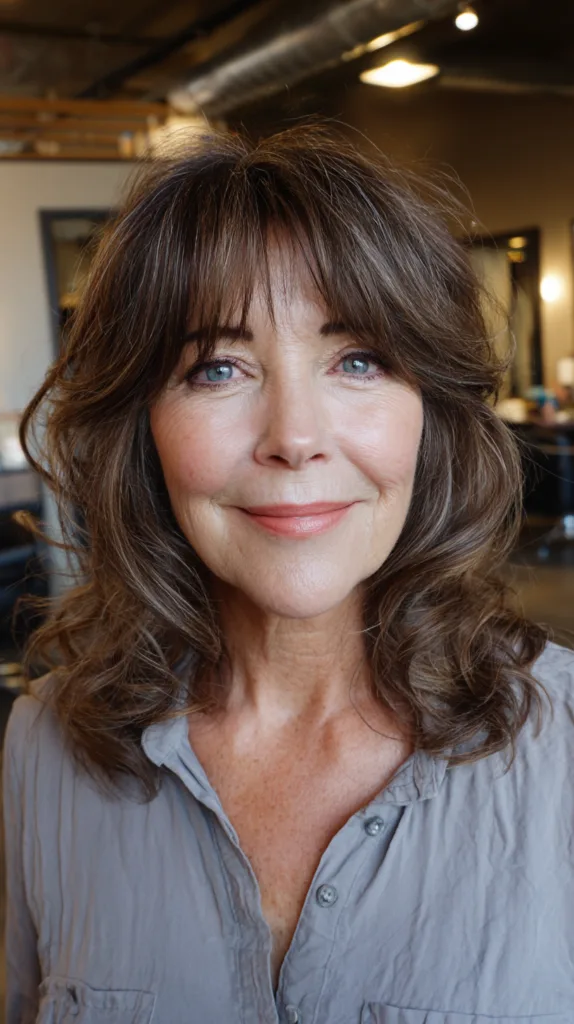 Textured Layered Hairstyle with Soft Bangs