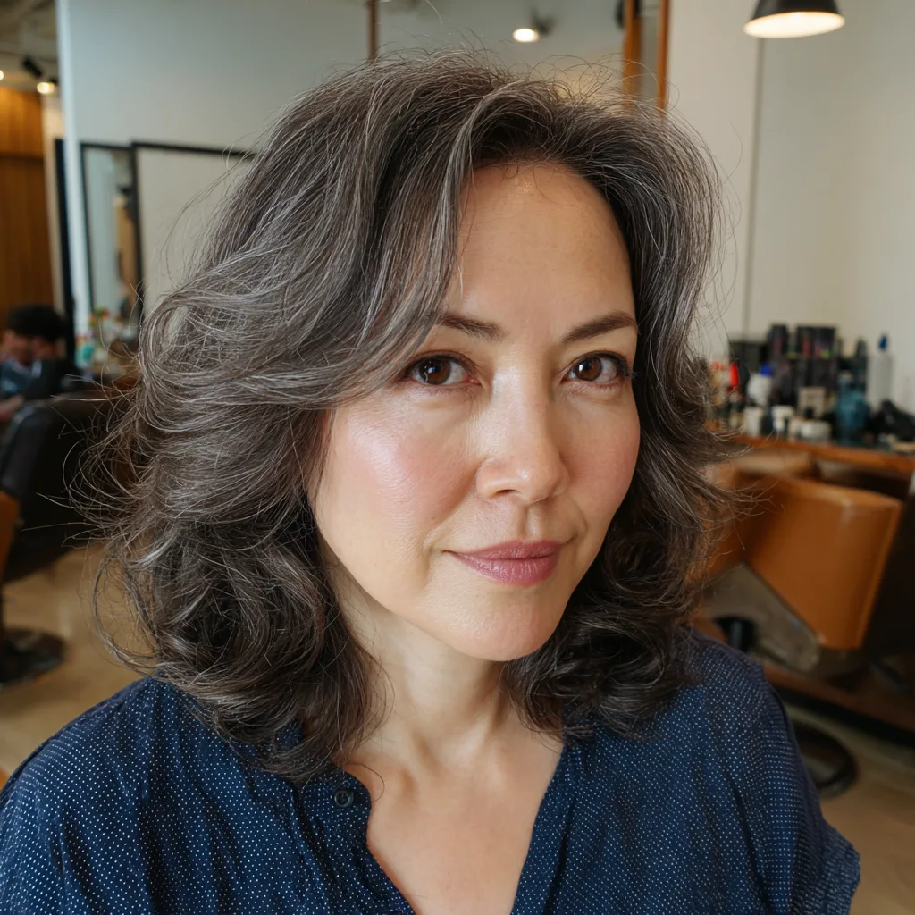 Textured Medium-Length Cut with Soft Waves