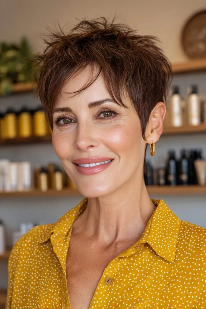 Textured Pixie Cut with Edgy Layers