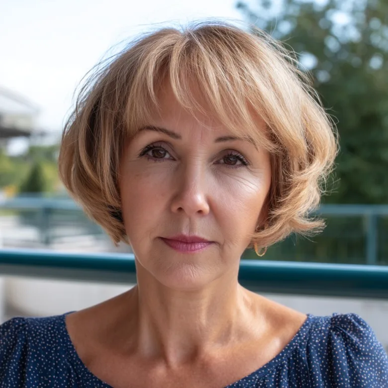 Textured Short Bob with Soft Layers