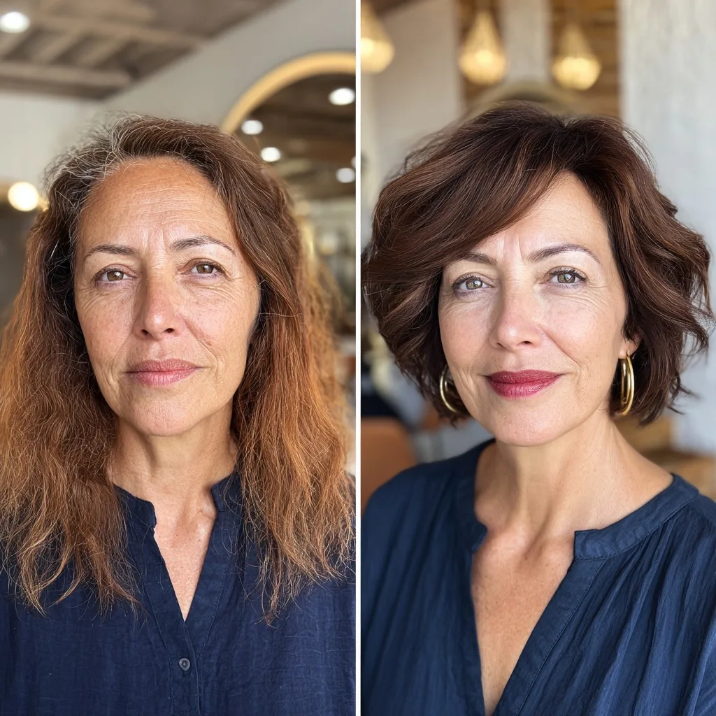Textured Short Crop with Soft Curls