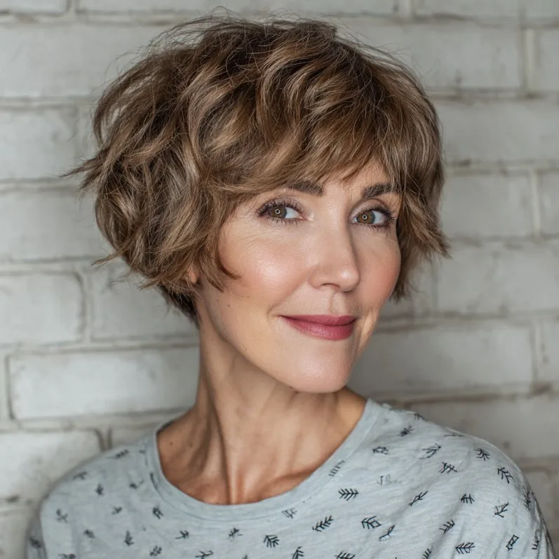 Textured Short Crop with Soft Waves