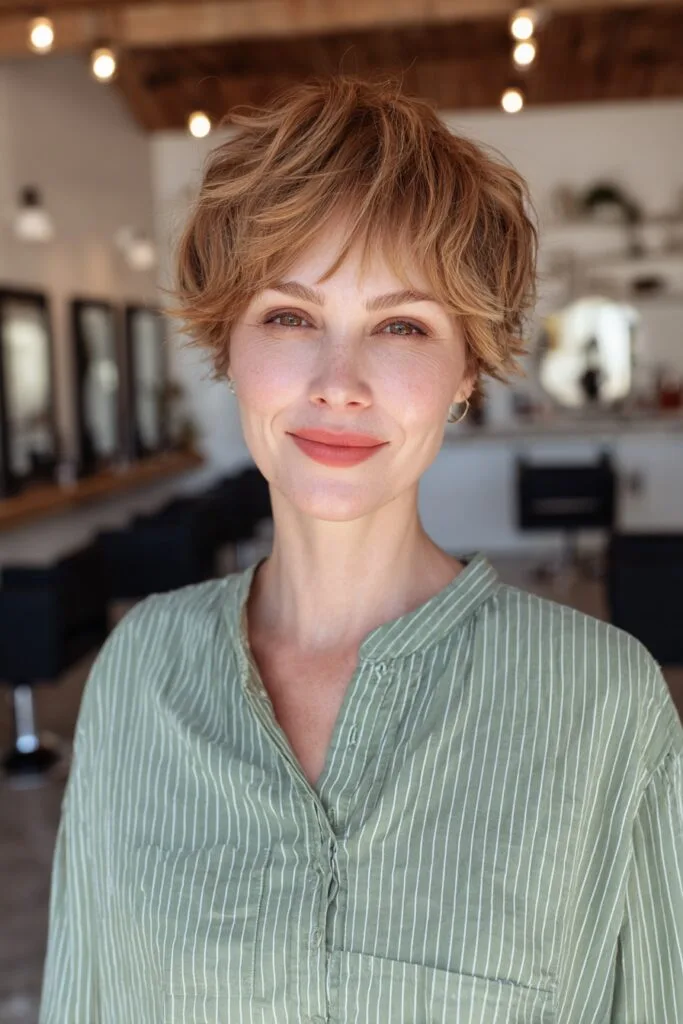 Textured Short Pixie Cut with Effortless Volume