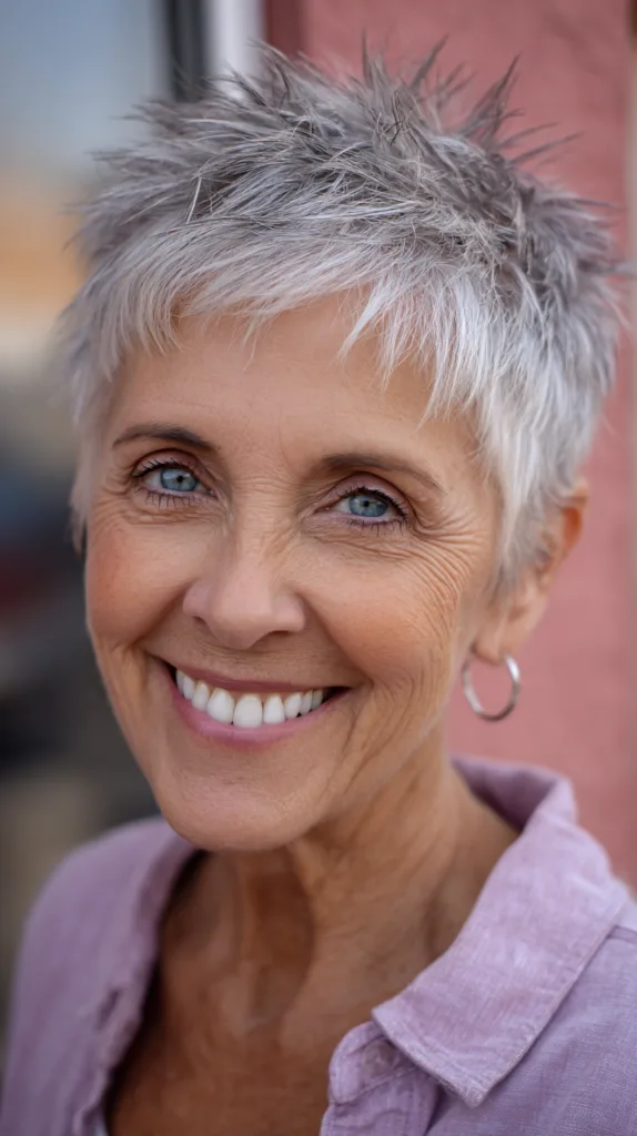 Textured Short Pixie Cut with Playful Layers
