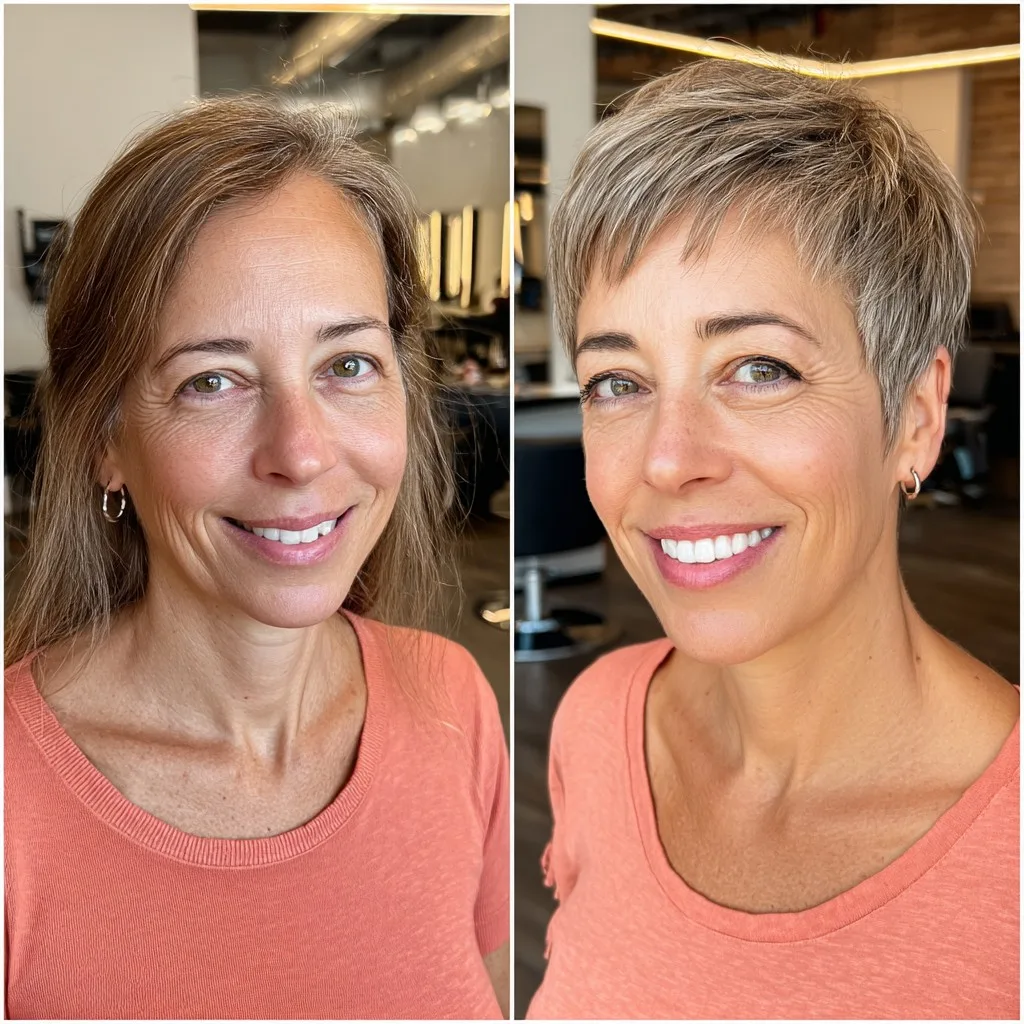 Textured Short Pixie Cut with Subtle Layers