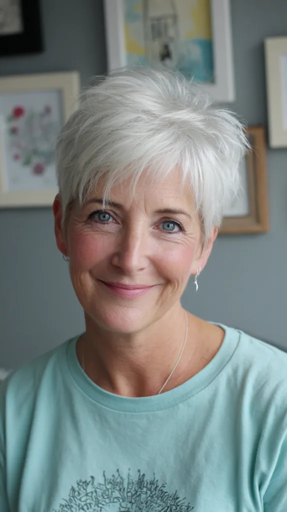 Textured Short Pixie Cut with Subtle Volume