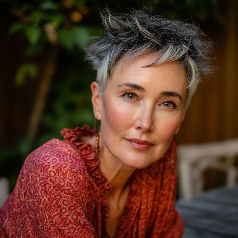 Textured Short Pixie with Lively Layers