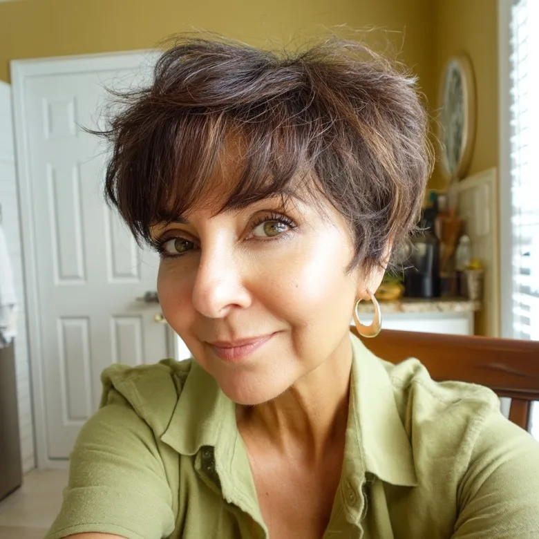 Textured Short Pixie with Soft Bangs