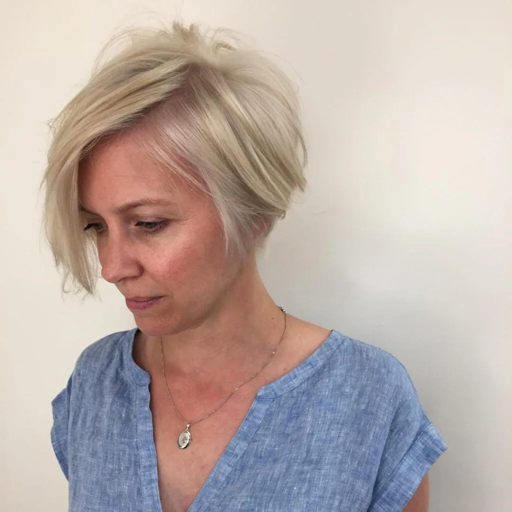 Textured Short Shag with Soft Asymmetrical Layers