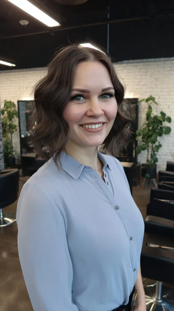 Textured Shoulder-Length Cut with Loose Waves